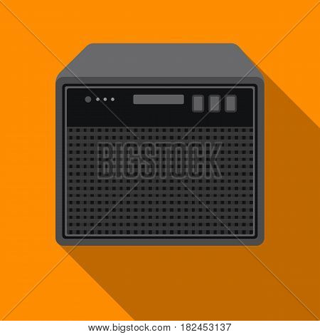 Guitar amplifier icon in flat style isolated on white background. Musical instruments symbol vector illustration