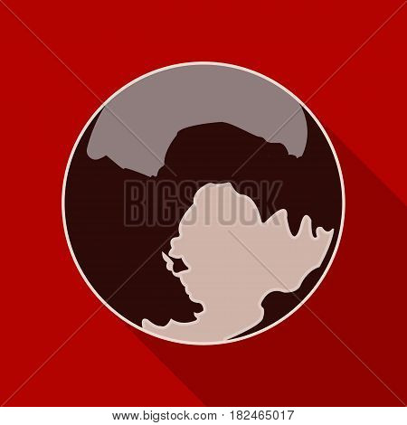 Pluto icon in flat design isolated on white background. Planets symbol stock vector illustration.
