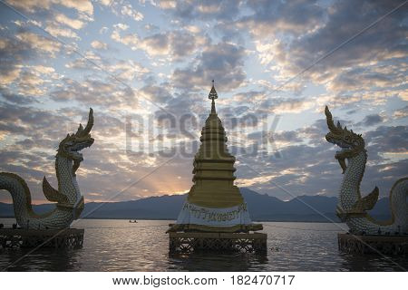 Thailand Phayao Lake Phayanak Naga Statue