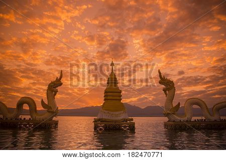 Thailand Phayao Lake Phayanak Naga Statue