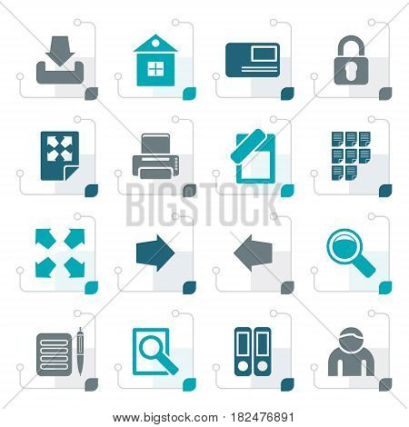 Stylized Internet and Web Site Icons - Vector Icon Set