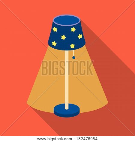 Floor lamp icon in flate design isolated on white background. Sleep and rest symbol stock vector illustration.