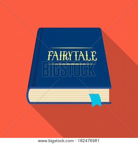 Book with fairytales icon in flate design isolated on white background. Sleep and rest symbol stock vector illustration.