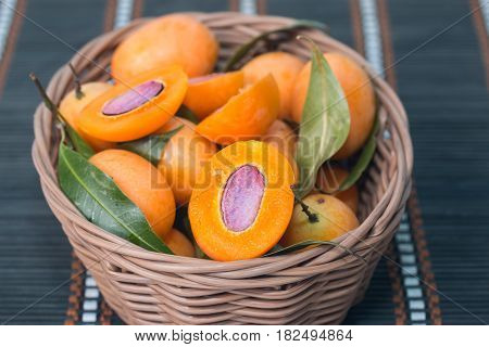 sweet Marian plum or Plum Mango thai fruit