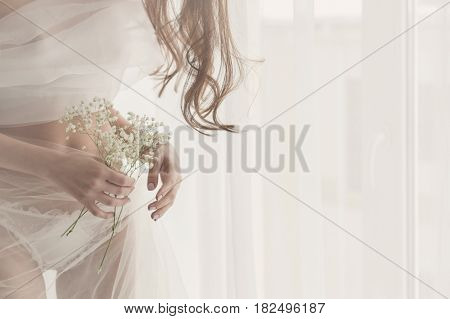 Lovely girl in lingerie. Sensual photo. woman is unrecognizable