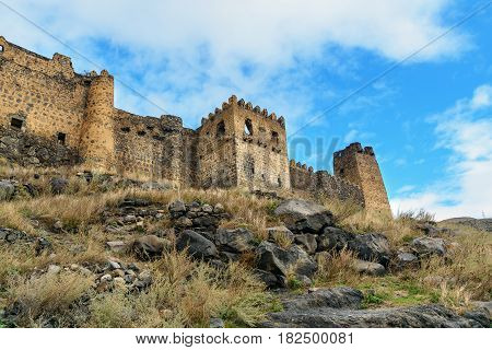 Khertvisi Fortress On Mountain. Georgia
