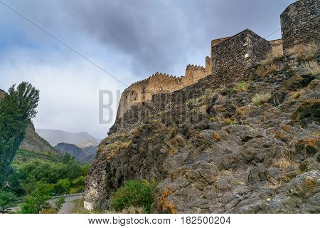 Khertvisi Fortress On Mountain. Georgia