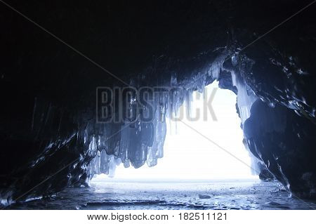 Ice Cave, Lake Baikal. Winter Landscape