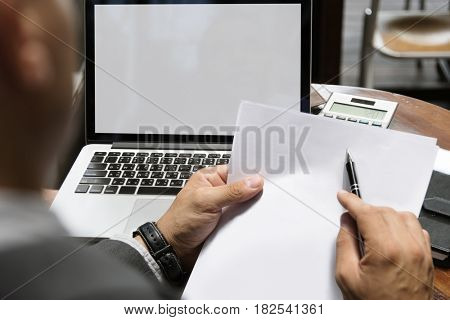 Layerspace Paper Document Business Men Concept