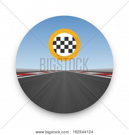 Track road to infinity, Road vector highway , Vector illustration, speedway background.