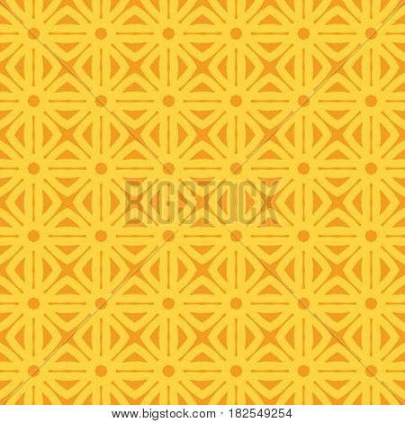 Geometric trellis pattern. Yellow seamless background. Screen print vector texture. Website textured pattern. Trellis seamless background. Vector seamless repeating pattern for interior design