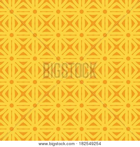 Geometric trellis pattern. Yellow seamless background. Screen print vector texture. Website textured pattern. Trellis seamless background. Vector seamless repeating pattern for interior design