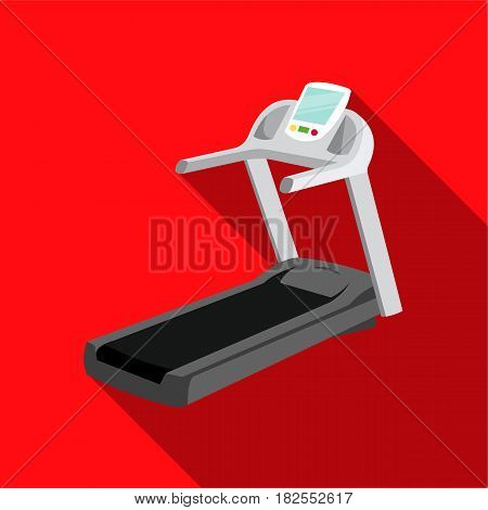 Treadmill icon flate. Single sport icon from the big fitness, healthy, workout flate.