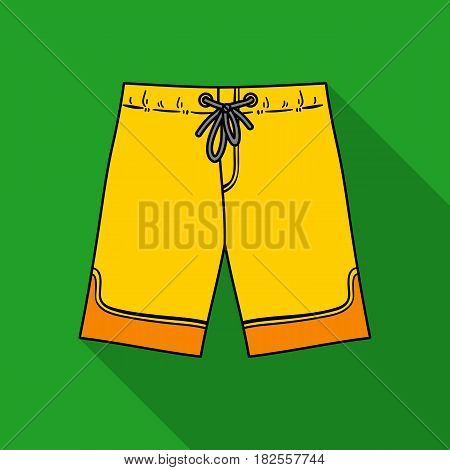 Swimming trunks icon in flate design isolated on white background. Surfing symbol stock vector illustration.
