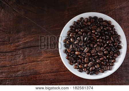 Coffee Cup On Wood Table