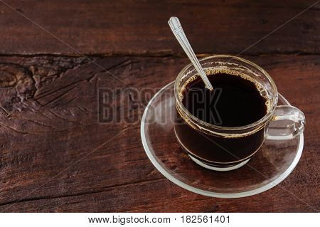 Coffee Cup On Wood Table