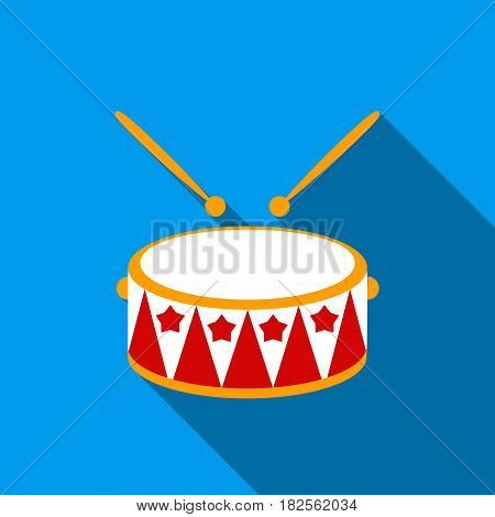 Drum flate icon. Illustration for web and mobile.