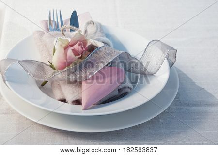 Festive table decoration for a mothers day dinner