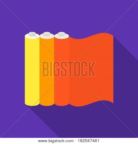 Color printing paper in flate style isolated on white background. Typography symbol vector illustration.