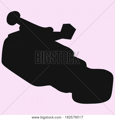 Professional camcorder vector silhouette isolated on backgroind
