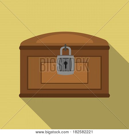 Chest icon flate. Singe western icon from the wild west flate.