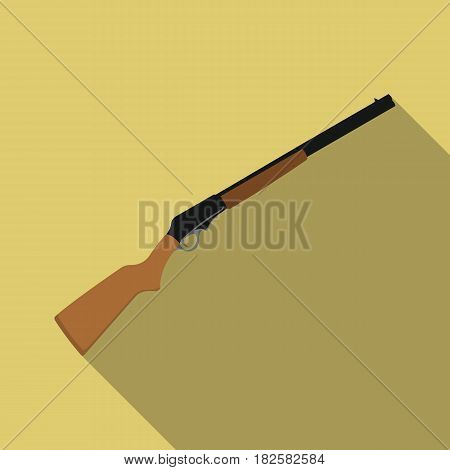 Shotgun icon flate. Singe western icon from the wild west flate.