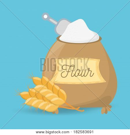 flour ingiente product pastry bake vector illustration eps 10