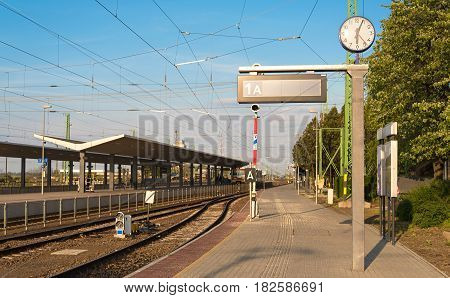 Classical railway station in central europe city