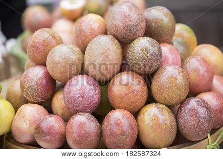 Thailand Chiang Rai Market Fruit Passionfruit
