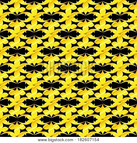 Seamless Dark Background With Small Gold Pattern Vintage. Classic