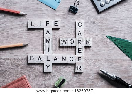 Concept of harmony and balance between work and family