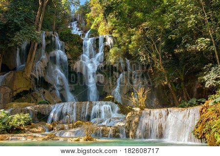 Kuang Si Waterfalls, Luang Phrabang, Laos.
