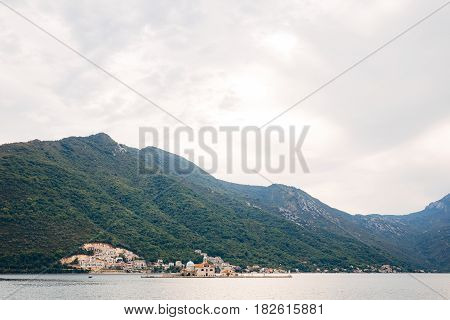 The island of Gospa od Skrpela in the Boko-Kotorsky Gulf near the town of Perast in Montenegro.