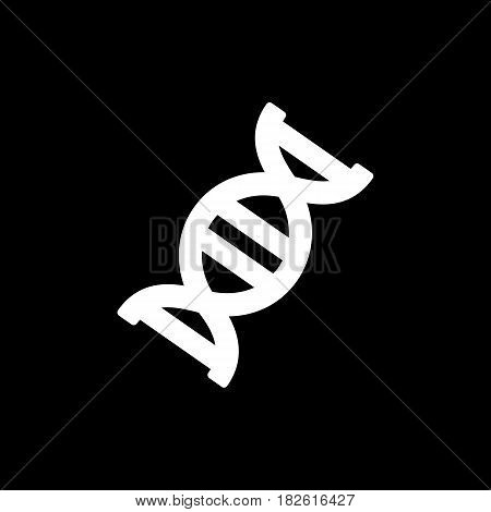 DNK vector icon. flat design on black background. Eps 10