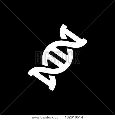 DNK vector icon. flat design on black background. Eps 10