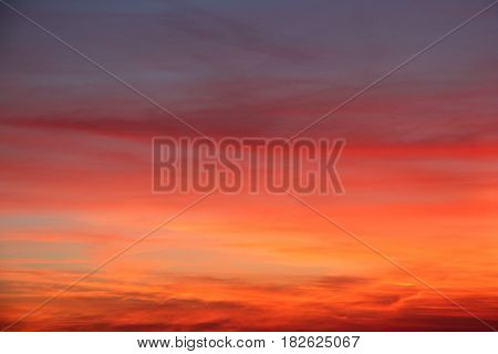 Red dramatic sky. Color beauty sunset. panorama