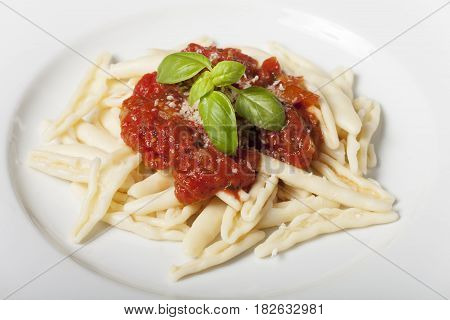 Capunti alla puttanesca an italian pasta dish