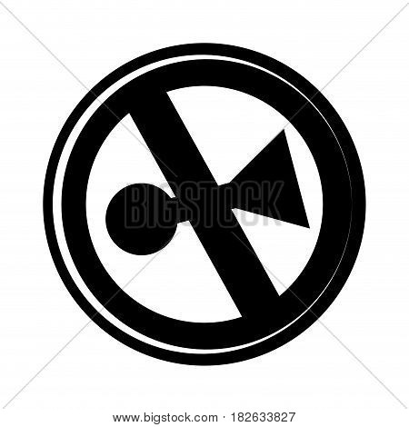 do not whistle traffic signal vector illustration design