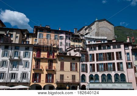 16 april 2017-lovere-italy-historic buildings in the city of lovere