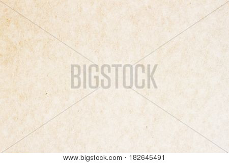 Texture of old organic light cream paper, background for design with copy space text or image. Recyclable material, has small inclusions of cellulose