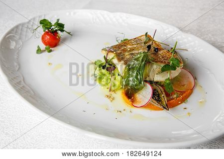 Fish Dish - Fried Fish Fillet Of Zander