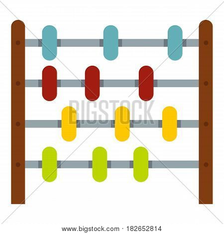 Children abacus icon flat isolated on white background vector illustration