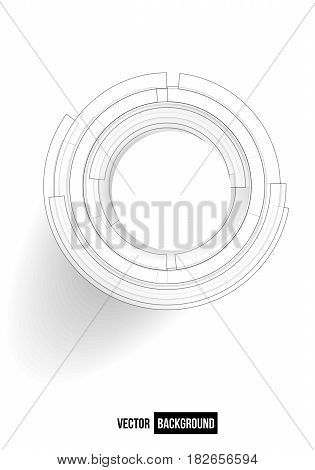 point and line black card. circle web illustration