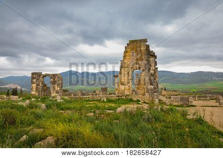 Excavations In The Archeologique De Volubilis, Morocco.