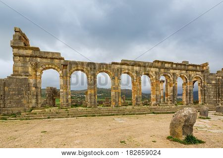 Excavations In The Archeologique De Volubilis, Morocco.