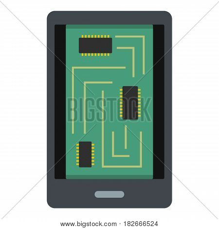 Phone innards icon flat isolated on white background vector illustration