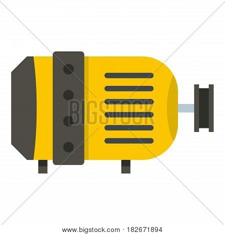 Electric motor icon flat isolated on white background vector illustration