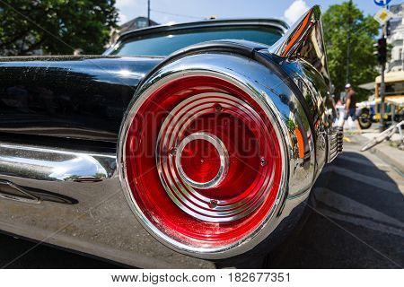 BERLIN - JUNE 05 2016: Stoplight of a personal luxury car Ford Thunderbird (third generation). Close-up. Classic Days Berlin 2016.