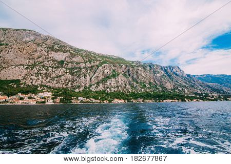 Beautiful nature mountains landscape. Kotor bay, Montenegro