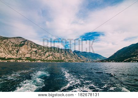 Beautiful nature mountains landscape. Kotor bay, Montenegro